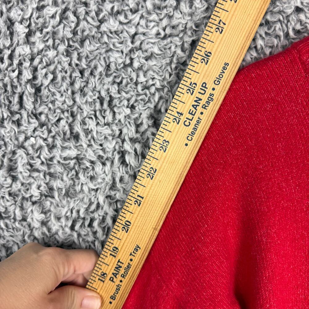 Abound Cropped Sweater Red Women's Size Large Soft Boxy Oversized Cozy Sweater - Picture 8 of 12